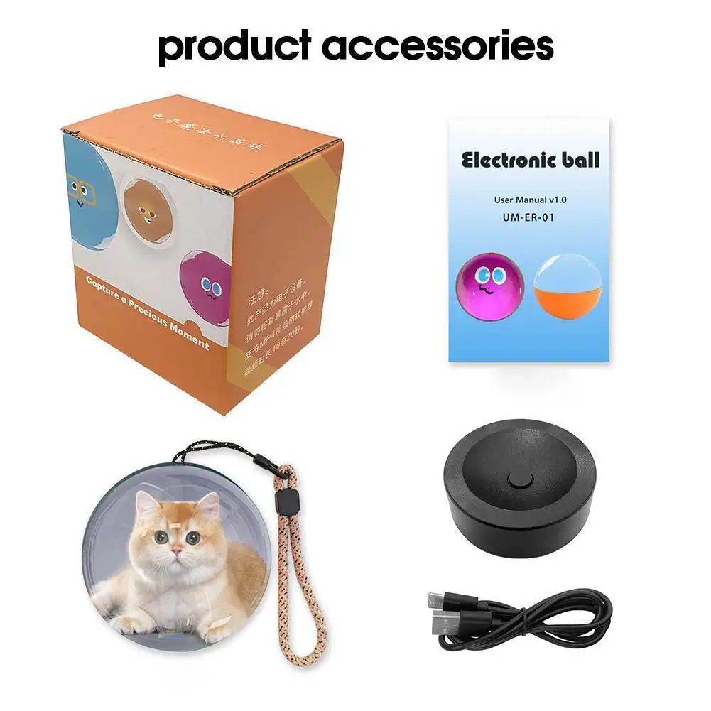 Crystal Ball Video Player Memory Orb Personalized Digital Memory Display Uploadable Videos & Photos DIY Gift for Anniversary