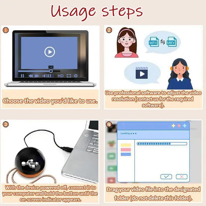 Crystal Ball Video Player Memory Orb Personalized Digital Memory Display Uploadable Videos & Photos DIY Gift for Anniversary