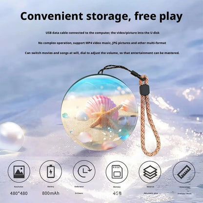 Crystal Ball Video Player Memory Orb Personalized Digital Memory Display Uploadable Videos & Photos DIY Gift for Anniversary